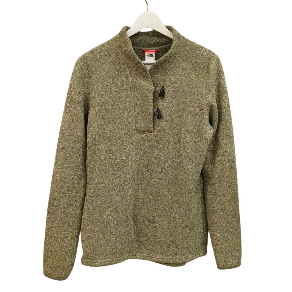 The North Face Crescent Ridge Shawl Collar Pullover Women’s Large Olive Green - Picture 2 of 5